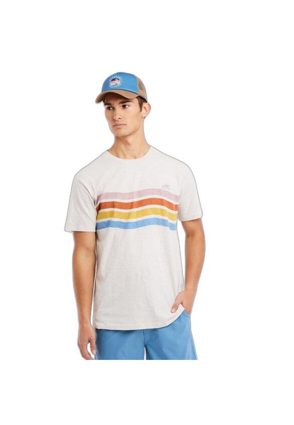 Koszulka Protest Prtexmouth. Kolor: biały. Materiał: bawełna. Wzór: paski, nadruk. Sezon: lato. Sport: turystyka piesza