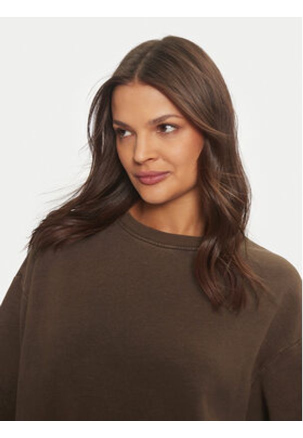 Deha Bluza C12131 Brązowy Regular Fit. Kolor: brązowy. Materiał: bawełna