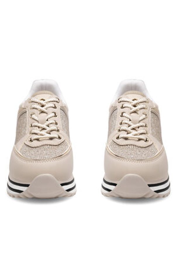 Eva Minge Sneakersy WYL3795-1 Beżowy. Kolor: beżowy. Materiał: skóra