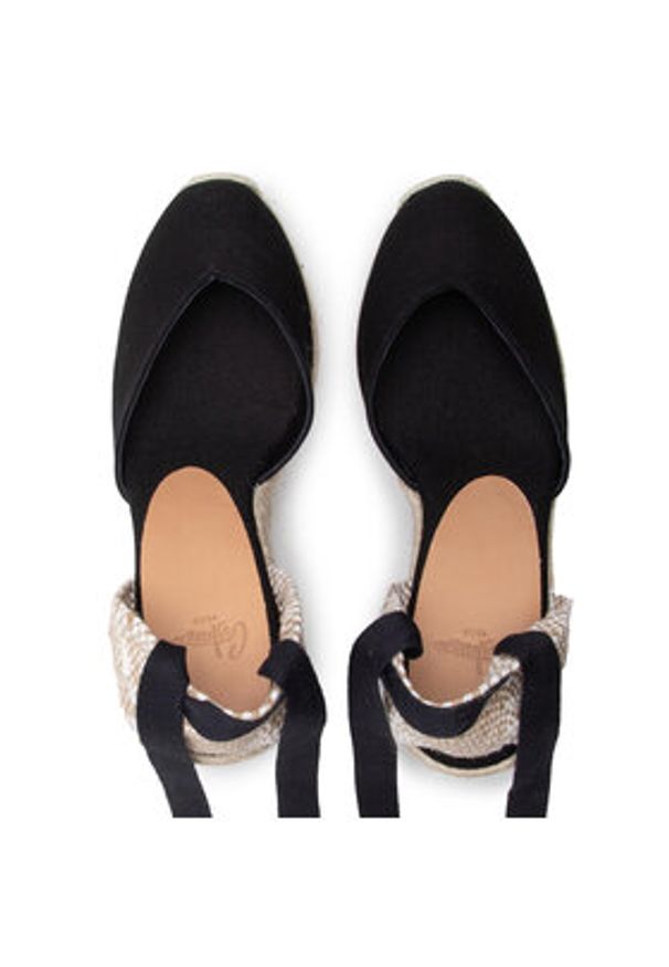 Castañer Espadryle Chiara/8ED/001 020992-100 Czarny. Kolor: czarny. Materiał: materiał