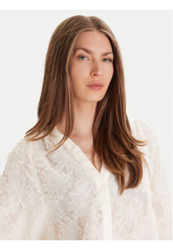 only - ONLY Bluzka Korsa 15360837 Beżowy Oversize. Kolor: beżowy. Materiał: syntetyk