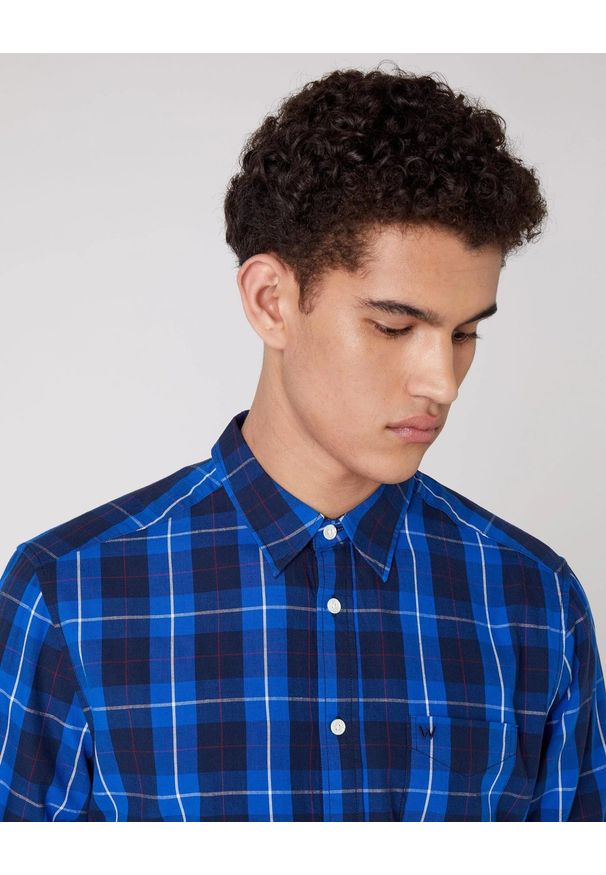 Wrangler - MĘSKA KOSZULA W KRATE WRANGLER LS 1PKT SHIRT VICTORIA BLUE W5A14MXJS 112129959
