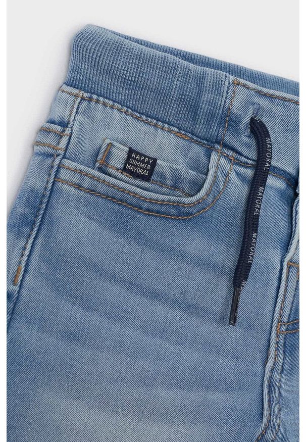 Mayoral szorty jeansowe dziecięce regulowana talia. Okazja: na co dzień. Kolor: niebieski. Materiał: jeans. Styl: casual