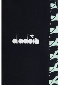 Diadora Spodnie damskie kolor czarny proste high waist. Okazja: na co dzień. Stan: podwyższony. Kolor: czarny. Styl: casual #3