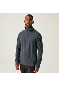 Regatta - Męski lekki polar turystyczny Montes z zamkiem błyskawicznym do połowy. Kolor: szary, niebieski, wielokolorowy. Materiał: polar. Sport: wspinaczka, turystyka piesza #1