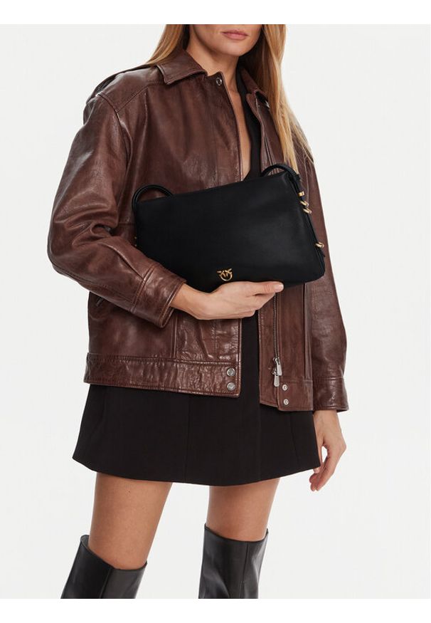 Pinko - PINKO Torebka Triplet AI 25-26 PLTT 105161 A0QO Czarny. Kolor: czarny. Materiał: skórzane