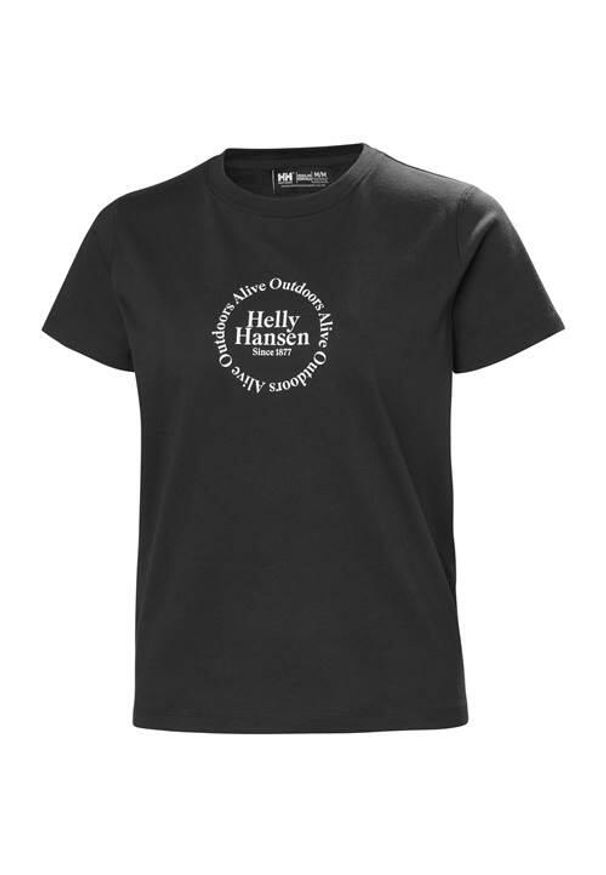 Koszulka sportowa damska Helly Hansen Core Graphic. Kolor: czarny. Materiał: bawełna. Długość rękawa: krótki rękaw. Długość: krótkie
