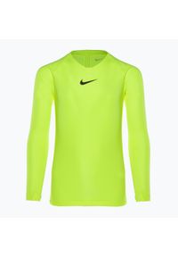 Longsleeve termoaktywny dziecięcy Nike Dri-FIT Park First Layer. Kolor: zielony. Długość rękawa: długi rękaw