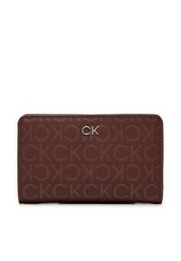 Calvin Klein Duży Portfel Damski Ck Daily Md K60K612683 Brązowy. Kolor: brązowy. Materiał: skóra