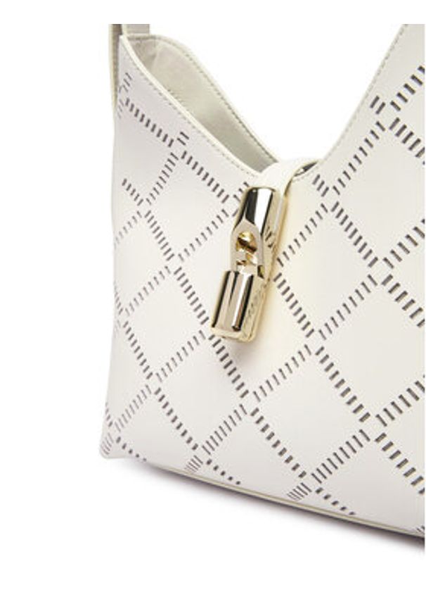 Furla Torebka Goccia S WB01979 BX3947 KH 1704S Écru. Kolor: kremowy. Materiał: skórzane