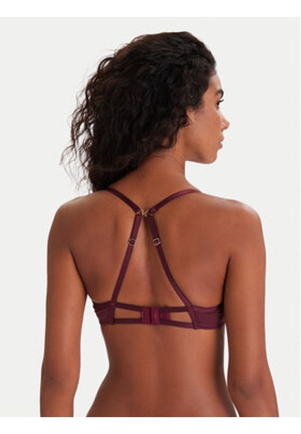 Hunkemöller Biustonosz z fiszbiną 302379 Bordowy. Kolor: czerwony. Materiał: syntetyk