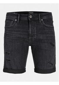 Jack & Jones - Jack&Jones Szorty jeansowe Jjirick 12250177 Czarny Regular Fit. Kolor: czarny. Materiał: bawełna