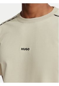 Hugo - HUGO T-Shirt Noah 50566159 Beżowy Regular Fit. Kolor: beżowy. Materiał: lyocell #5