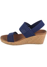 skechers - Buty do chodzenia damskie Skechers Beverlee Sheer Luck. Zapięcie: bez zapięcia. Kolor: niebieski. Materiał: materiał, tkanina. Sport: turystyka piesza