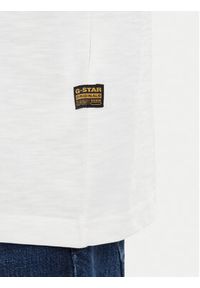 G-Star RAW - G-Star Raw T-Shirt Slub D28889-E512 Kremowy Relaxed Fit. Kolor: kremowy. Materiał: bawełna #4