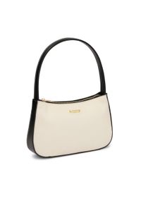 Kazar - Torebka baguette bag z tkaniny i skóry. Kolor: kremowy. Sezon: lato. Materiał: skórzane. Rozmiar: małe. Styl: klasyczny. Rodzaj torebki: do ręki #4