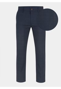 Pako Lorente - PAKO LORENTE – Granatowe spodnie męskie NIMA w subtelną kratę P000B-WX-214-G. Kolor: niebieski. Długość: długie. Styl: elegancki #9