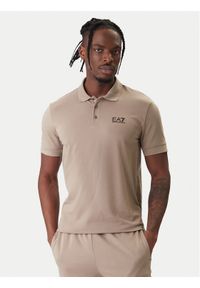 EA7 Emporio Armani Polo 8NPF14 PJVQZ U6167 Beżowy Regular Fit. Typ kołnierza: polo. Kolor: beżowy. Materiał: bawełna #1