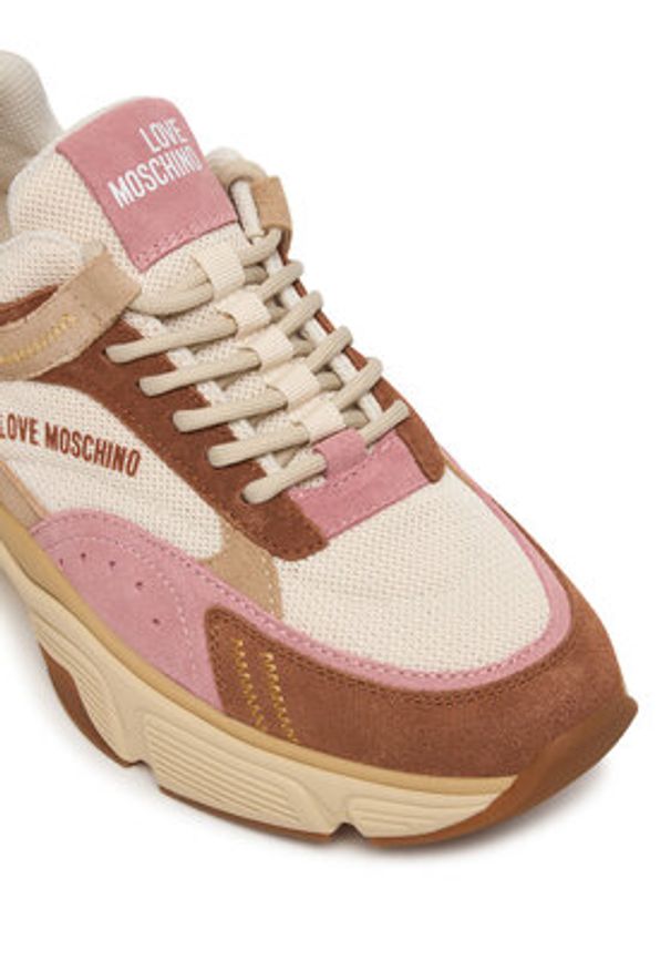 Love Moschino - LOVE MOSCHINO Sneakersy JA15426G1OIQ511A Kolorowy. Materiał: skóra. Wzór: kolorowy