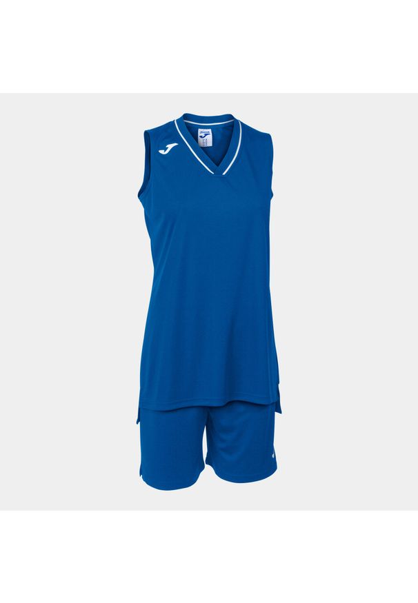 Joma - Zestaw do koszykówki damski Atlanta. Kolor: niebieski, wielokolorowy, biały. Materiał: dresówka. Sport: koszykówka