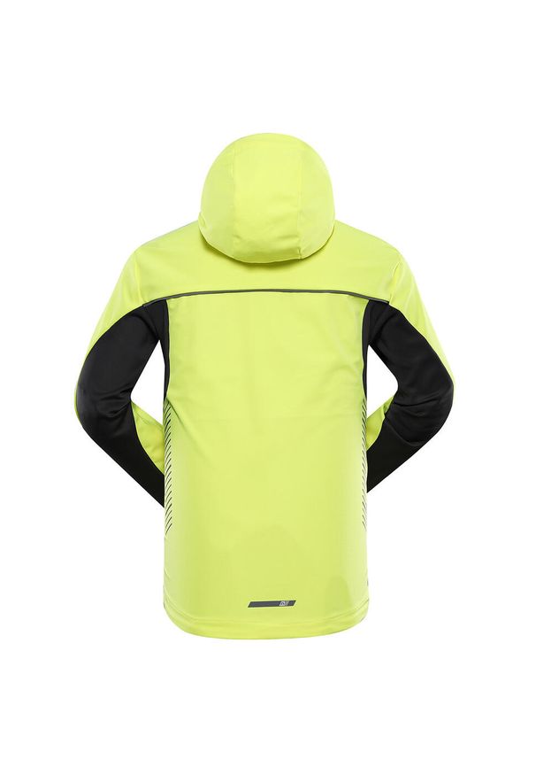 ALPINE PRO - Kurtka męska sportowa Alpine Pro Kerak softshellowa. Kolor: żółty. Materiał: softshell. Sport: kolarstwo, turystyka piesza, fitness