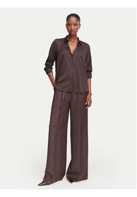 Marella Koszula Edro 2625116081 Brązowy ciemny Regular Fit. Kolor: brązowy. Materiał: syntetyk #4