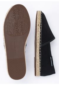 Espadryle męskie czarne Karl Lagerfeld KAMINO Monogram Slip On. Zapięcie: bez zapięcia. Kolor: czarny. Styl: rockowy, klasyczny #4