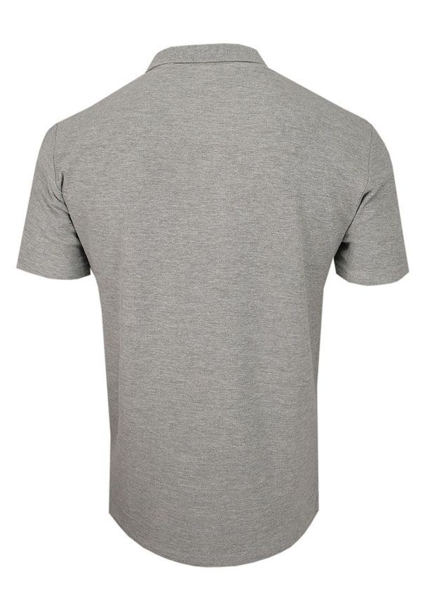 Szary t-shirt Stedman na co dzień, krótki, casualowy, polo