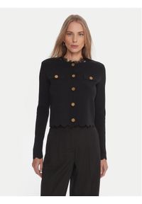 TwinSet - TWINSET Kardigan 252TP320A Czarny Regular Fit. Kolor: czarny. Materiał: syntetyk #1