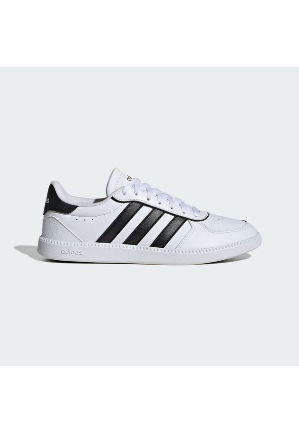 Adidas - Buty Breaknet Sleek. Kolor: czarny, biały, wielokolorowy, żółty. Wzór: gładki. Styl: sportowy