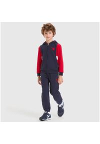 Diadora - Zestaw dresowy chłopięcy DIADORA JB.TRACKSUIT HD FZ HOOPLA. Kolor: niebieski. Materiał: dresówka