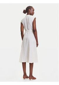 Marella Sukienka koszulowa Rodesia 2515221262 Écru Regular Fit. Materiał: len. Typ sukienki: koszulowe #3