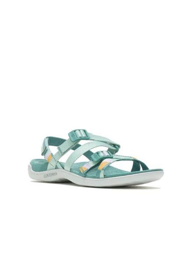 Buty do chodzenia damskie Merrell District 3 Backstrap Web. Kolor: niebieski. Materiał: materiał, syntetyk. Sport: turystyka piesza