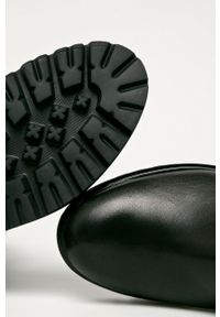 Wojas - Sztyblety skórzane. Nosek buta: okrągły. Kolor: czarny. Materiał: skóra #4