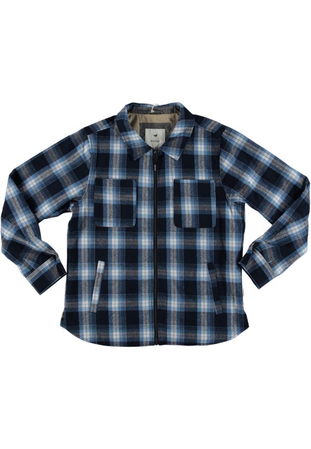 Męska Kurtka Przejściowa Mustang Style Philo Blue Big Multi Check 1016232 12700