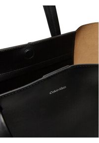 Calvin Klein Torba Ck Premium Leather E/W Tote Xl K50K512894 Czarny. Kolor: czarny. Materiał: skóra #3