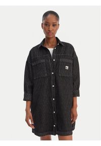 Quiksilver Sukienka koszulowa Iced Age EQWWD03120 Szary Oversize. Kolor: szary. Materiał: bawełna. Typ sukienki: oversize, koszulowe #1