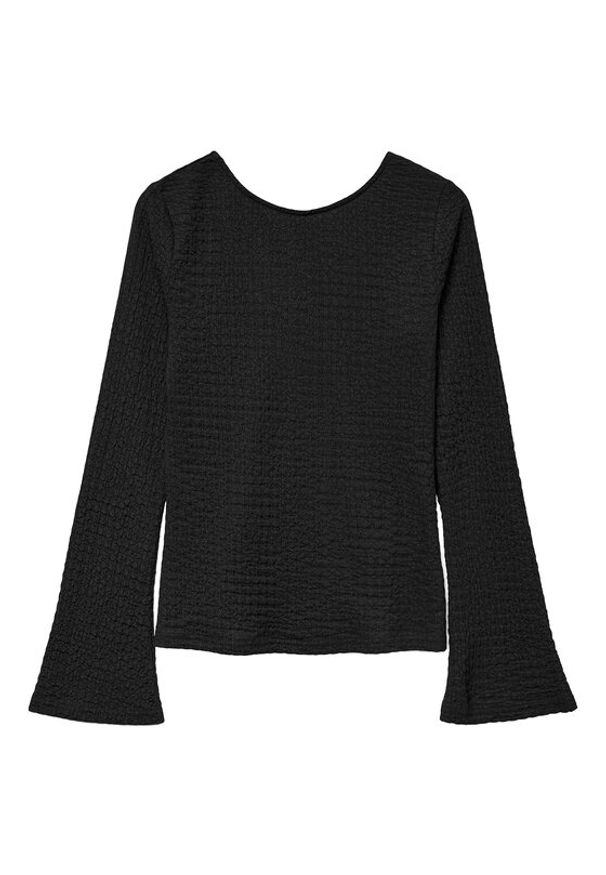 Vero Moda Bluzka Cille 10334657 Czarny Slim Fit. Kolor: czarny. Materiał: syntetyk