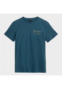 outhorn - T-shirt z nadrukiem męski. Okazja: na co dzień. Materiał: materiał, bawełna, dzianina. Wzór: nadruk. Styl: casual #5