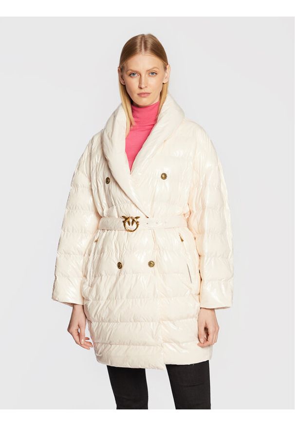 Pinko - PINKO Płaszcz zimowy Izar 1G18CX A00N Różowy Regular Fit. Kolor: różowy. Materiał: syntetyk. Sezon: zima