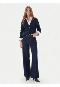 TOMMY HILFIGER - Tommy Hilfiger Kardigan WW0WW43089 Granatowy Regular Fit. Kolor: niebieski. Materiał: wełna