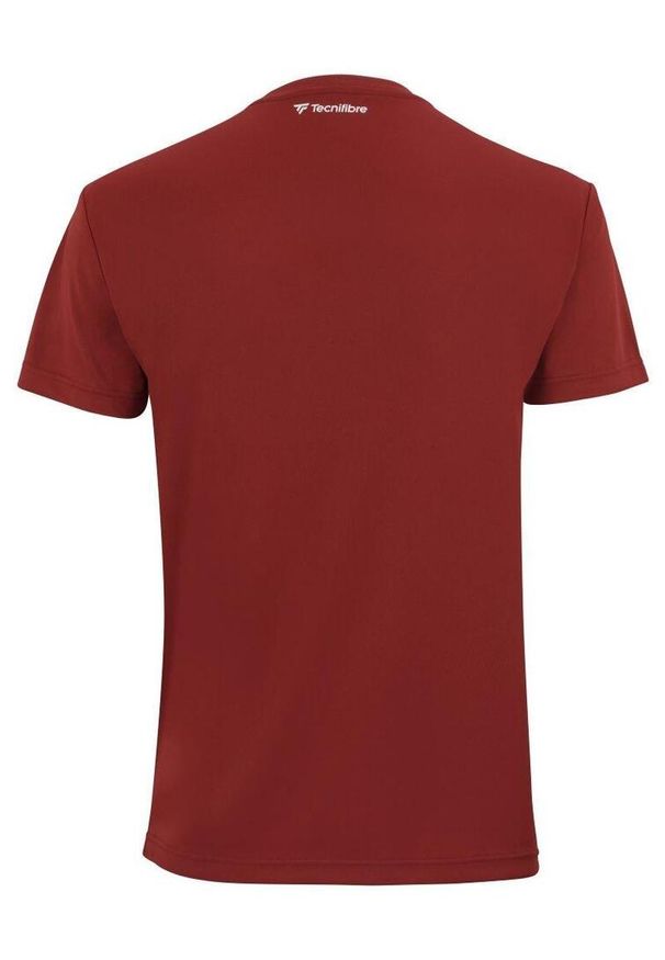 TECNIFIBRE - Koszulka tenisowa męska z krótkim rękawem Tecnifibre Team Tech Tee cardinal. Kolor: czerwony, biały, wielokolorowy. Długość rękawa: krótki rękaw. Długość: krótkie. Sport: tenis