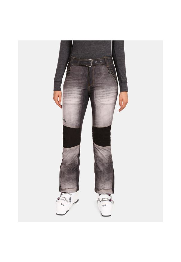 Damskie spodnie narciarskie softshell Kilpi JEANSO-W. Kolor: czarny. Materiał: jeans, softshell. Sport: narciarstwo