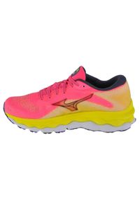 Buty do biegania damskie, Mizuno Wave Sky 7. Kolor: różowy. Materiał: guma, materiał, syntetyk, tkanina. Model: Mizuno Wave #2