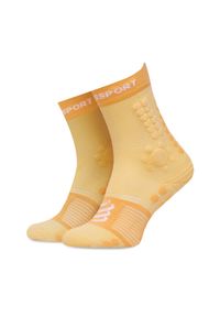 Compressport Skarpety wysokie unisex Pro Racing Socks v4.0 Trail XU00048B Żółty. Kolor: żółty. Materiał: poliamid, materiał