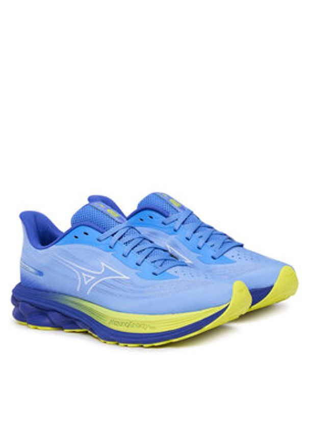 Mizuno Buty do biegania Wave Skyrise 7 J1GD2609 Niebieski. Kolor: niebieski. Materiał: skóra. Model: Mizuno Wave