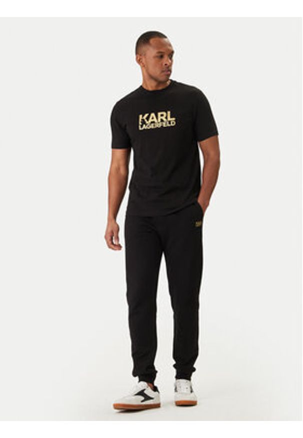 Karl Lagerfeld - KARL LAGERFELD Spodnie dresowe 705782 562917 Czarny Regular Fit. Kolor: czarny. Materiał: bawełna