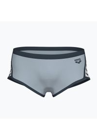 Arena - Slipy pływackie męskie arena Icons Swim Low Waist Short Solid. Kolor: szary