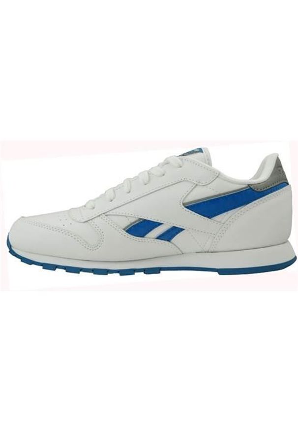 Buty do chodzenia dla dzieci Reebok CL Leather Reflect. Zapięcie: sznurówki. Kolor: wielokolorowy, niebieski. Materiał: tkanina, skóra, materiał, syntetyk. Szerokość cholewki: normalna. Sport: turystyka piesza