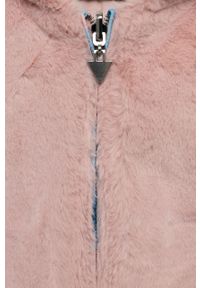 Guess bezrękawnik dwustronny dziecięcy kolor różowy. Okazja: na co dzień. Typ kołnierza: kaptur. Kolor: różowy. Długość rękawa: bez rękawów. Styl: casual #6